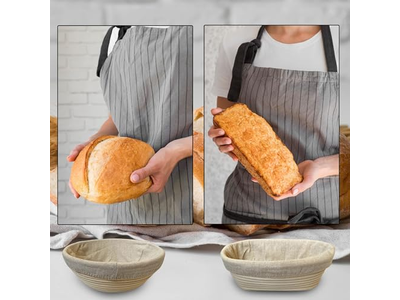 Set di 2 Cestini per Lievitazione Rotondi da 9 Pollici