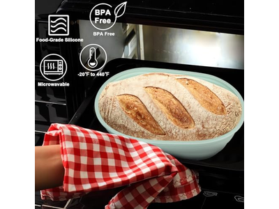 Cestino per Pane in Rattan Sicuro per la Salute Doppio per Uso in Panetteria Domestica