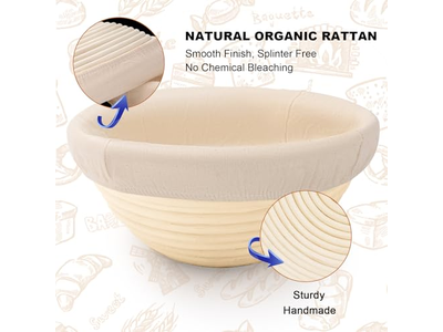 Cestini in Rattan Naturale per Panificazione Sicurezza Alimentare Cestino Ovale per Lievitazione