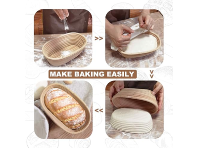 Set di Cestini per Lievitazione per Panettieri Casalinghi Pane al Lievito Madre Vendita all'Ingrosso
