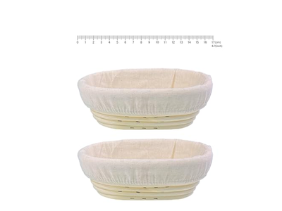 Cestino per Pane in Rattan con Cupola Stampi di Pasqua per Lievitazione Rotondi e Ovali