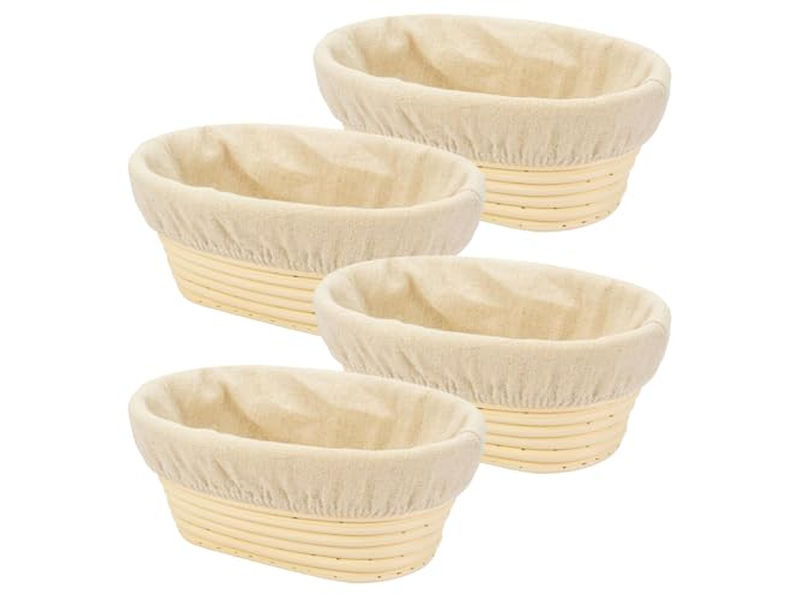 Pentola per Fermentazione del Pane in Rattan Canna Banneton Cestino per Lievitazione
